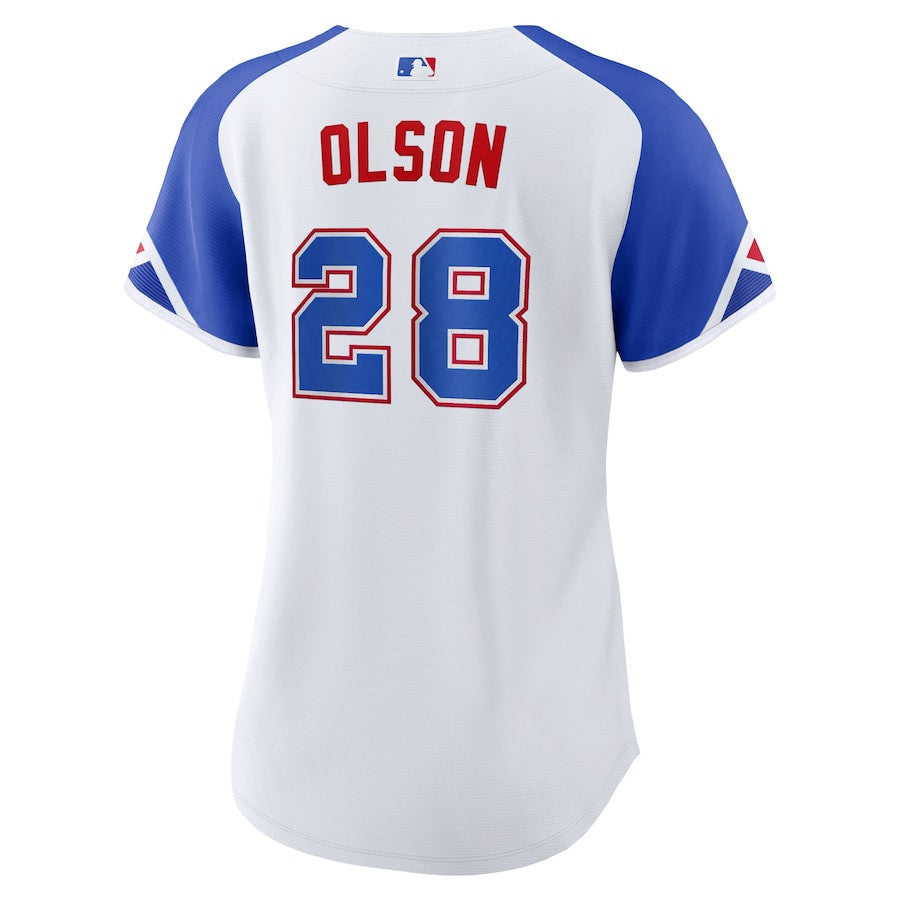 Matt Olson 28 Atlanta Braves 2023 City Connect Women Jersey - White