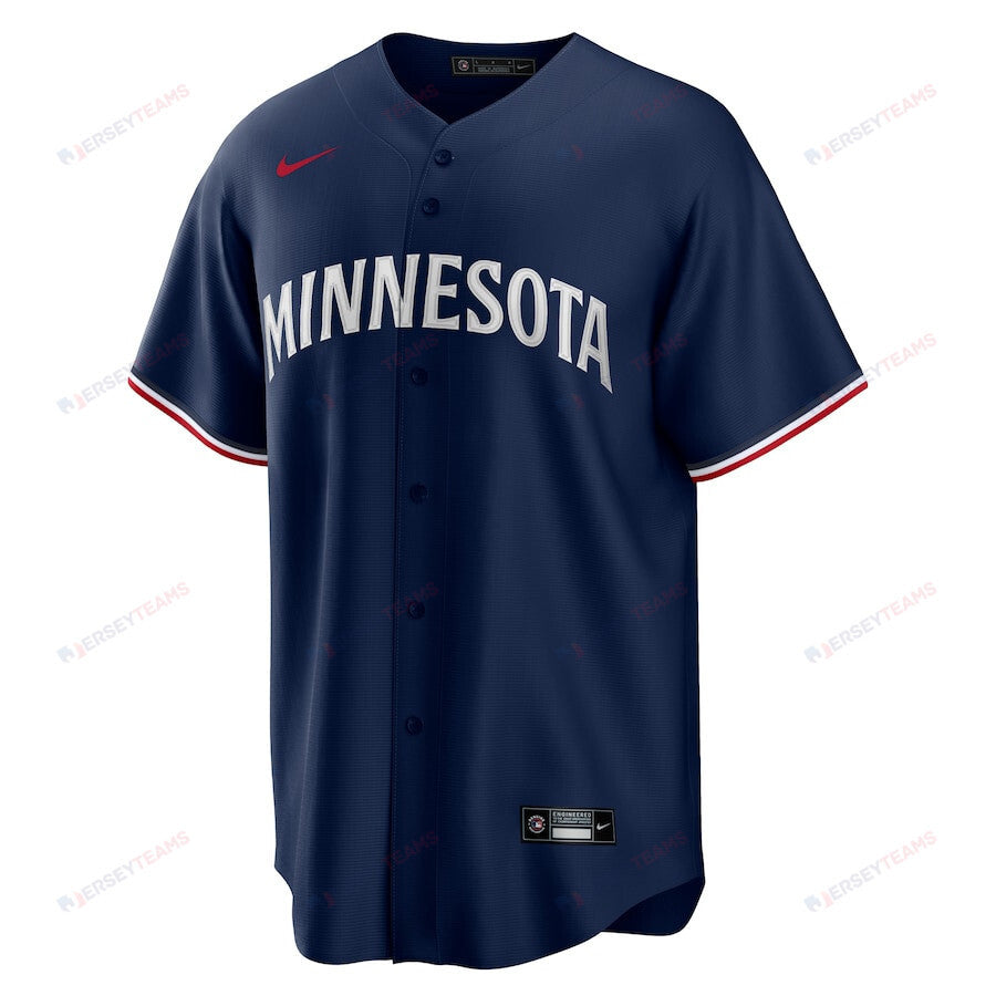 Carlos Correa 4 Minnesota Twins Team Logo Alternate Men Jersey - Navy
