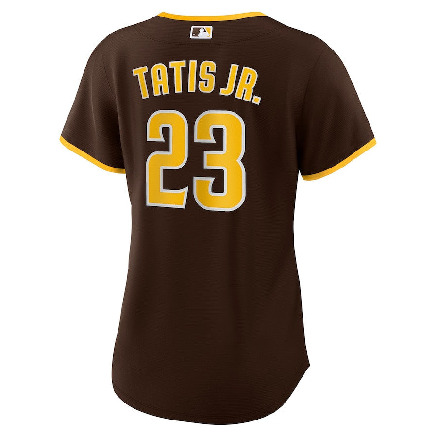Fernando Tatís Jr. 23 San Diego Padres Road Women Jersey - Brown