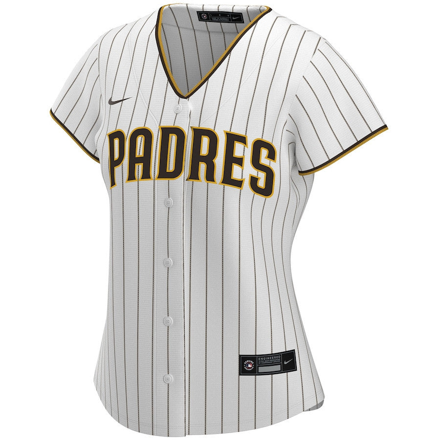 San Diego Padres Home Women Custom Jersey - White