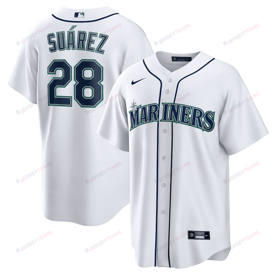 Eugenio Suárez 28 Seattle Mariners Home Men Jersey - White