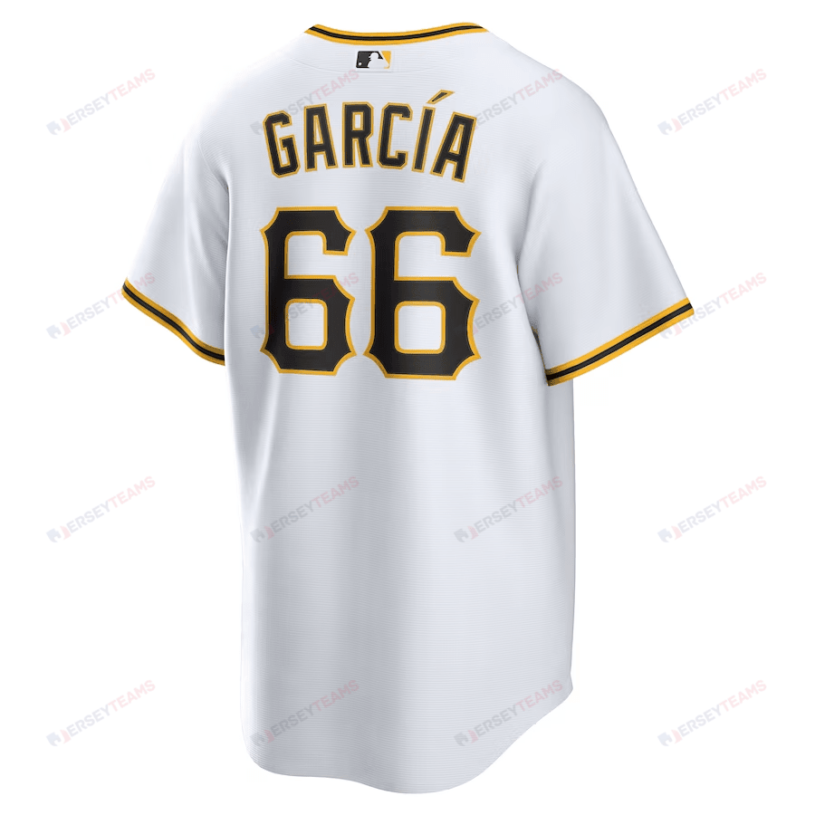 Jarlín García 66 Pittsburgh Pirates Home Men Jersey - White
