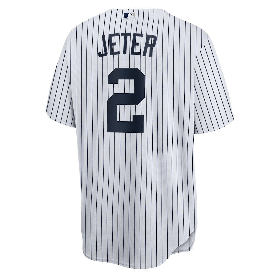 Derek Jeter 2 New York Yankees Home Men Jersey - White