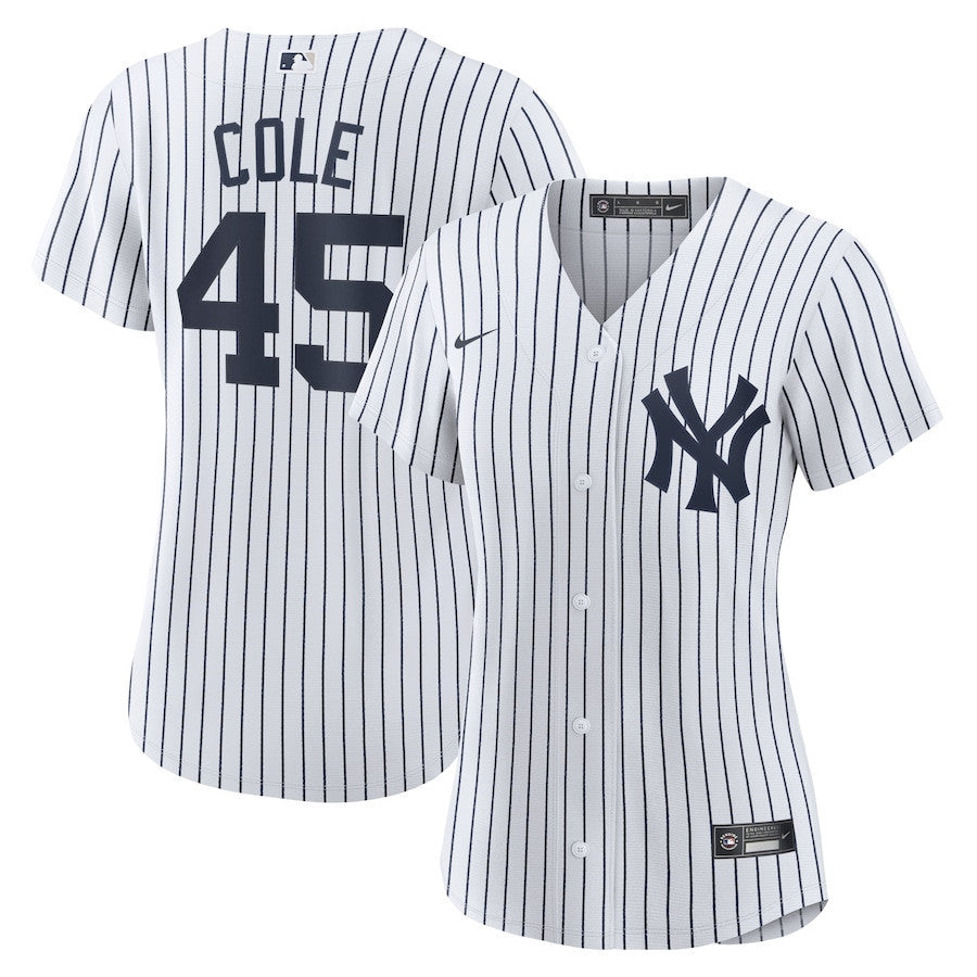 Gerrit Cole 45 New York Yankees Women Home Jersey - White