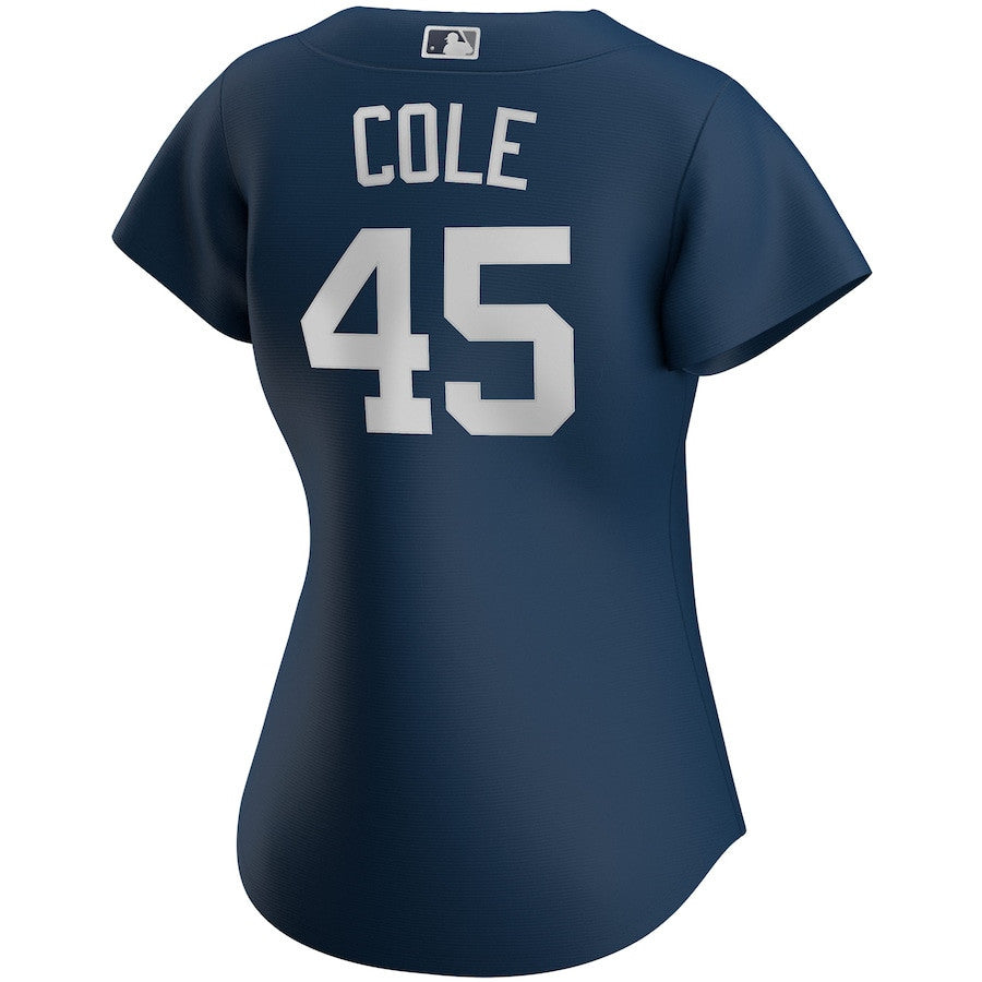 Gerrit Cole 45 New York Yankees Women Alternate Jersey - Navy