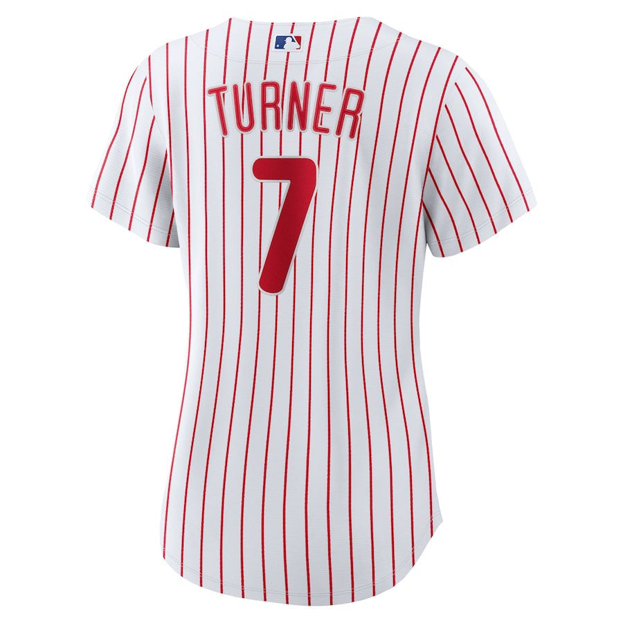 Trea Turner 7 Philadelphia Phillies Women Home Jersey - White