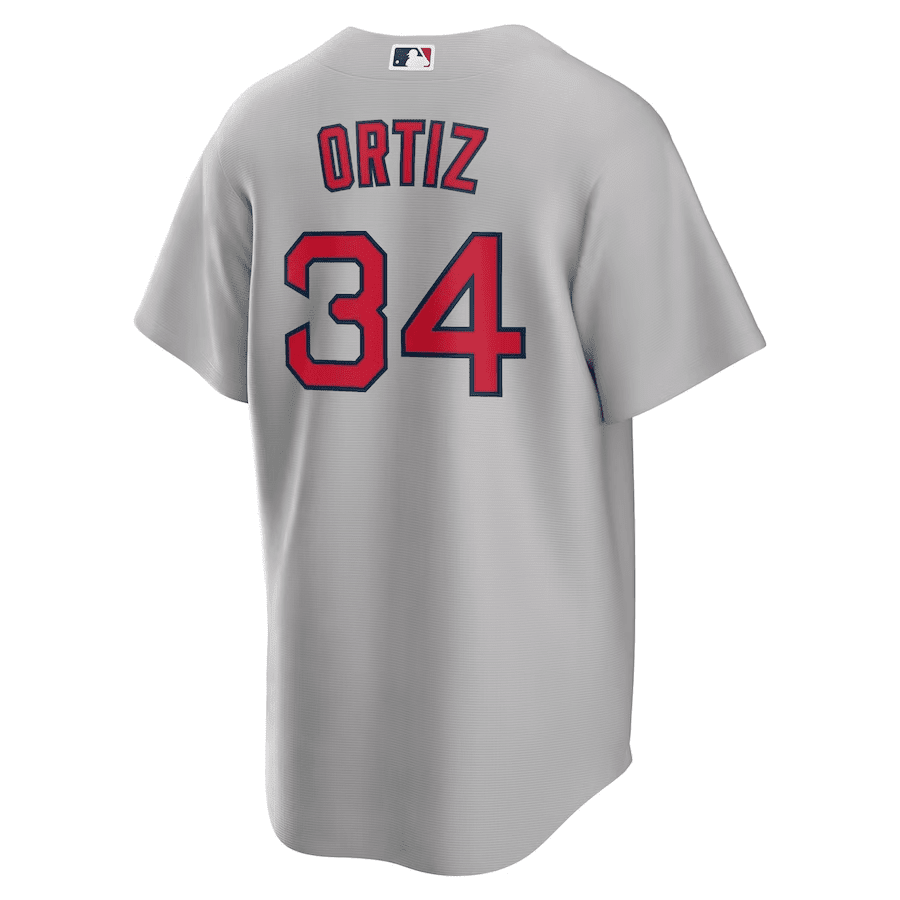 David Ortiz 34 Boston Red Sox Road Men Jersey - Gray