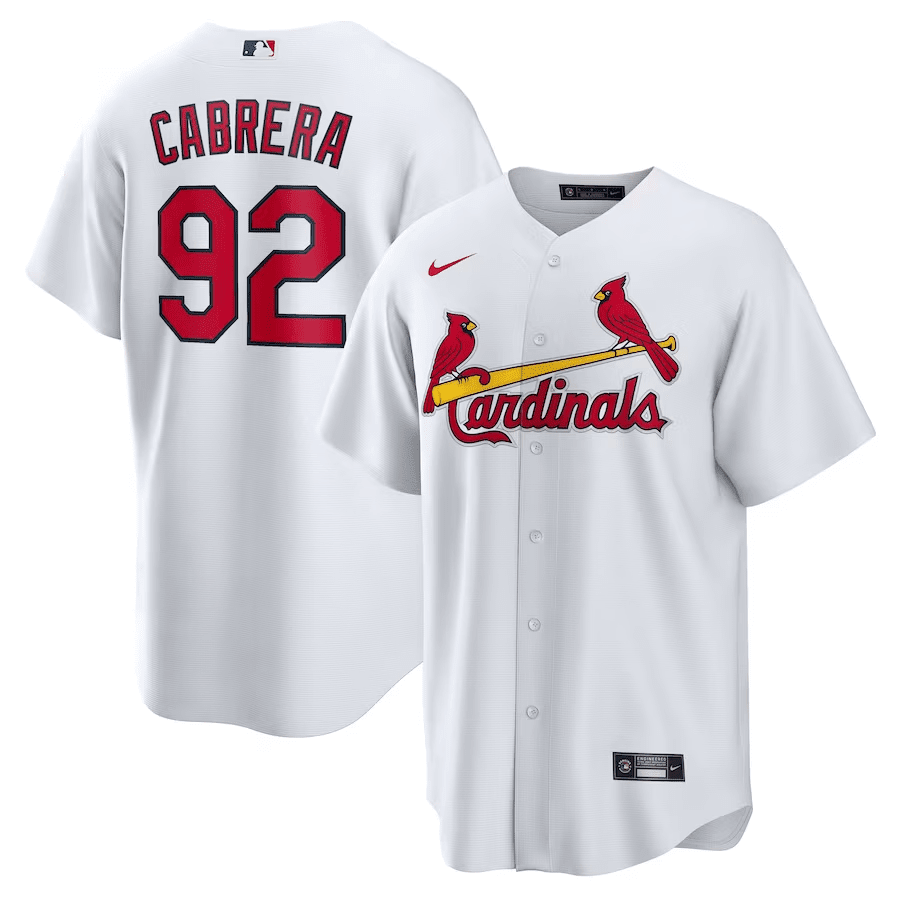 Génesis Cabrera 92 St. Louis Cardinals Home Men Jersey - White
