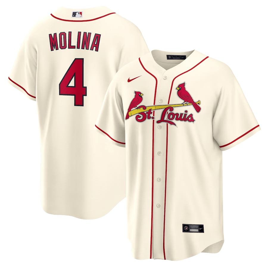 Yadier Molina 4 St. Louis Cardinals Alternate Men Jersey - Cream