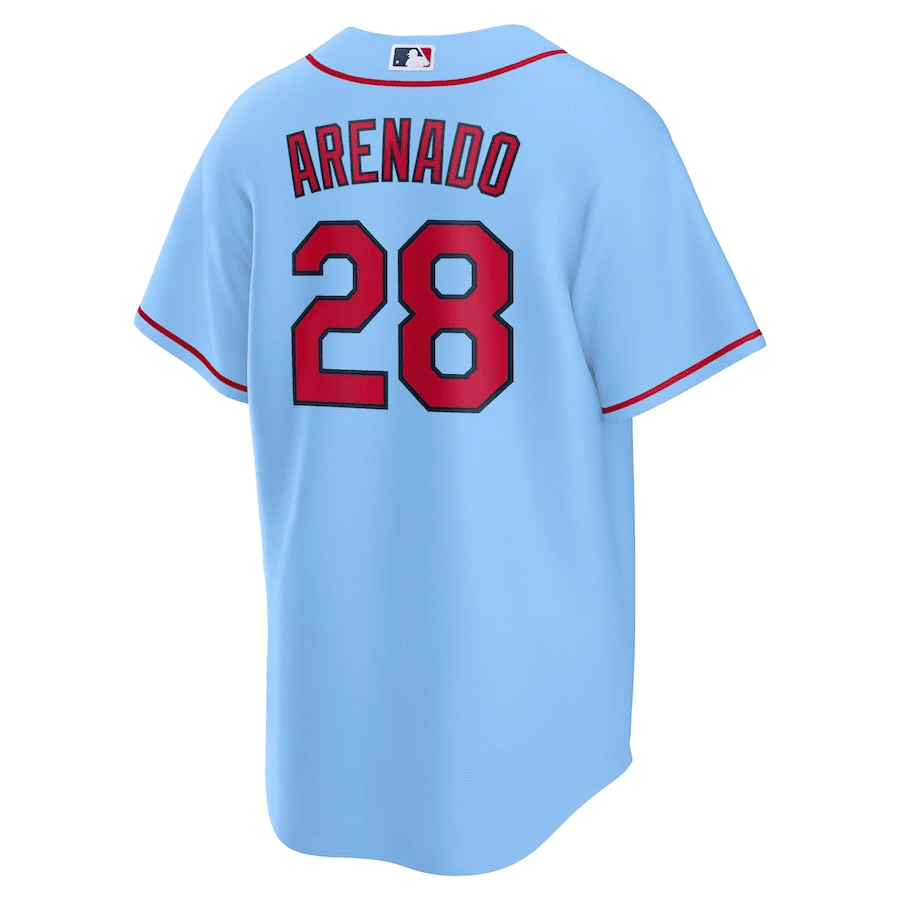 Nolan Arenado 28 St. Louis Cardinals Alternate Men Jersey - Light Blue