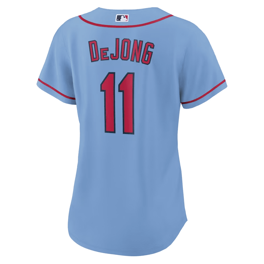 Paul DeJong 11 St. Louis Cardinals Women Alternate Jersey - Light Blue