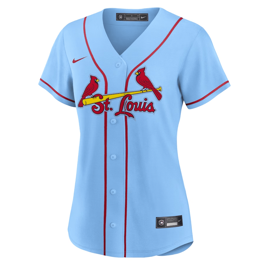 St. Louis Cardinals Women Alternate Jersey - Light Blue