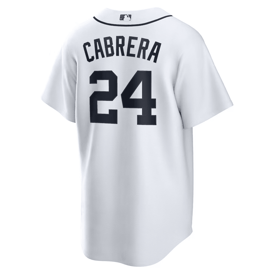 Miguel Cabrera 24 Detroit Tigers Home Men Jersey - White