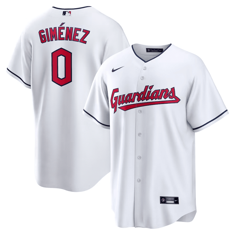 Andrés Giménez 0 Cleveland Guardians Home Men Jersey - White