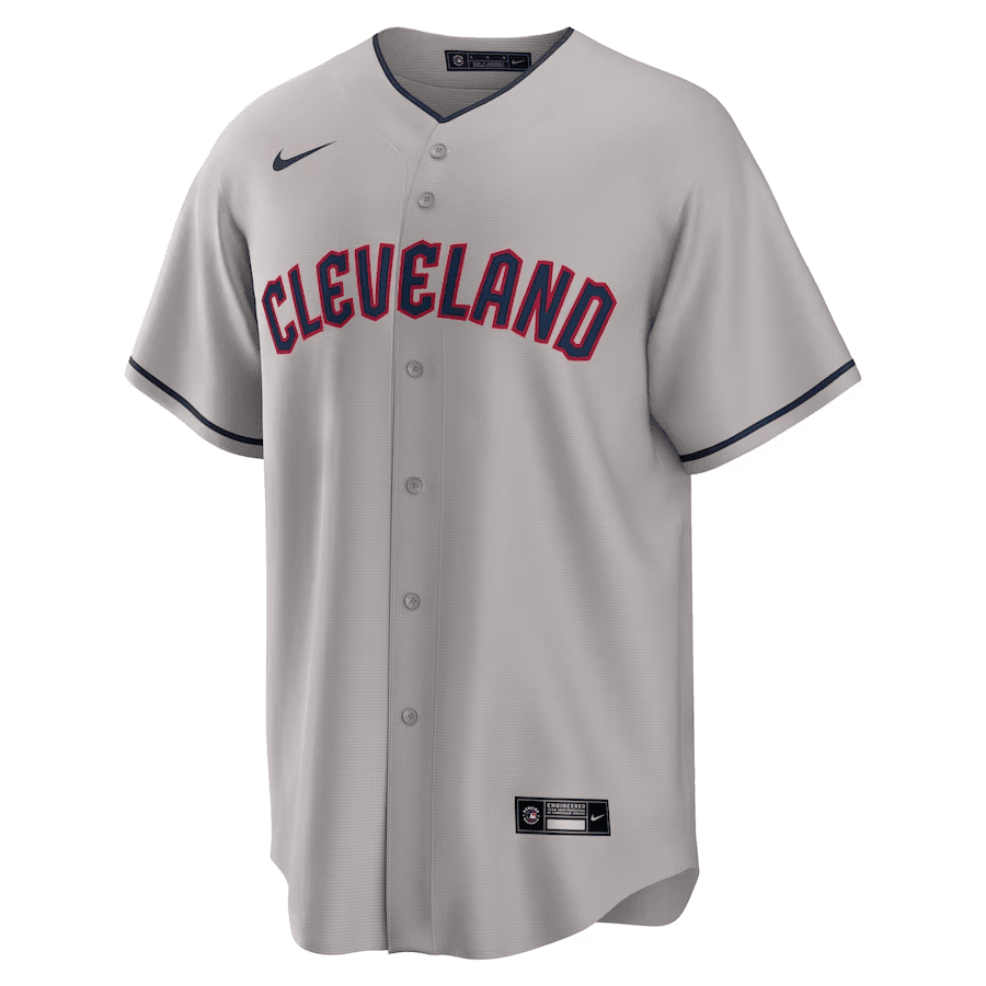 Shane Bieber 57 Cleveland Guardians Road Men Jersey - Gray