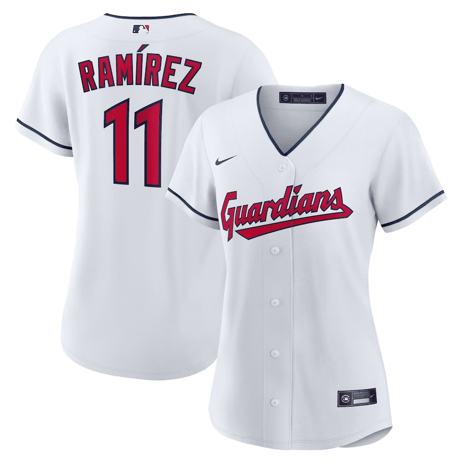 José Ramírez 11 Cleveland Guardians Women Home Jersey - White