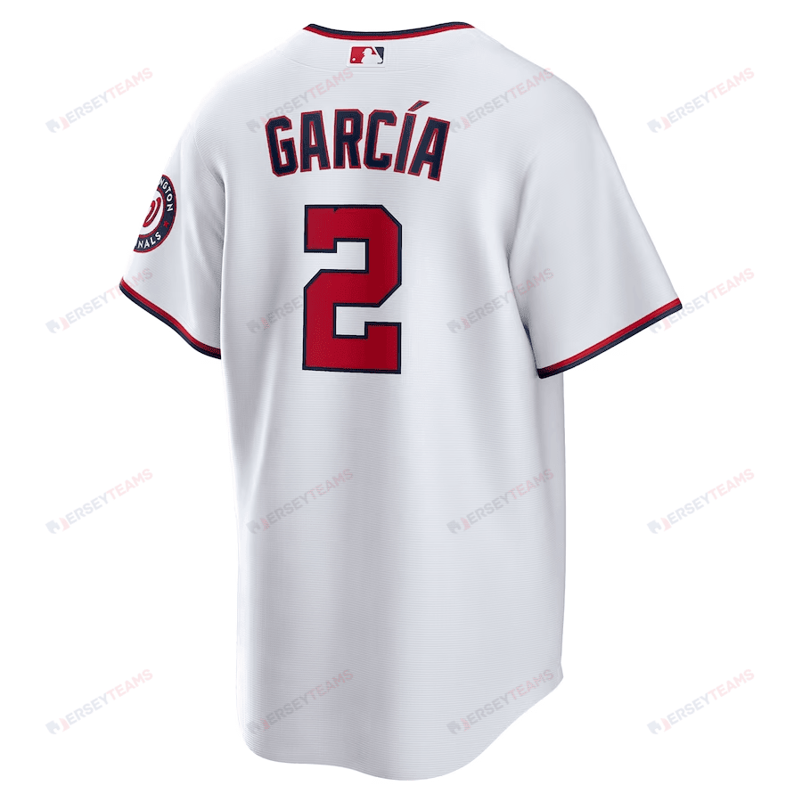 Luis García 2 Washington Nationals Home Men Jersey - White