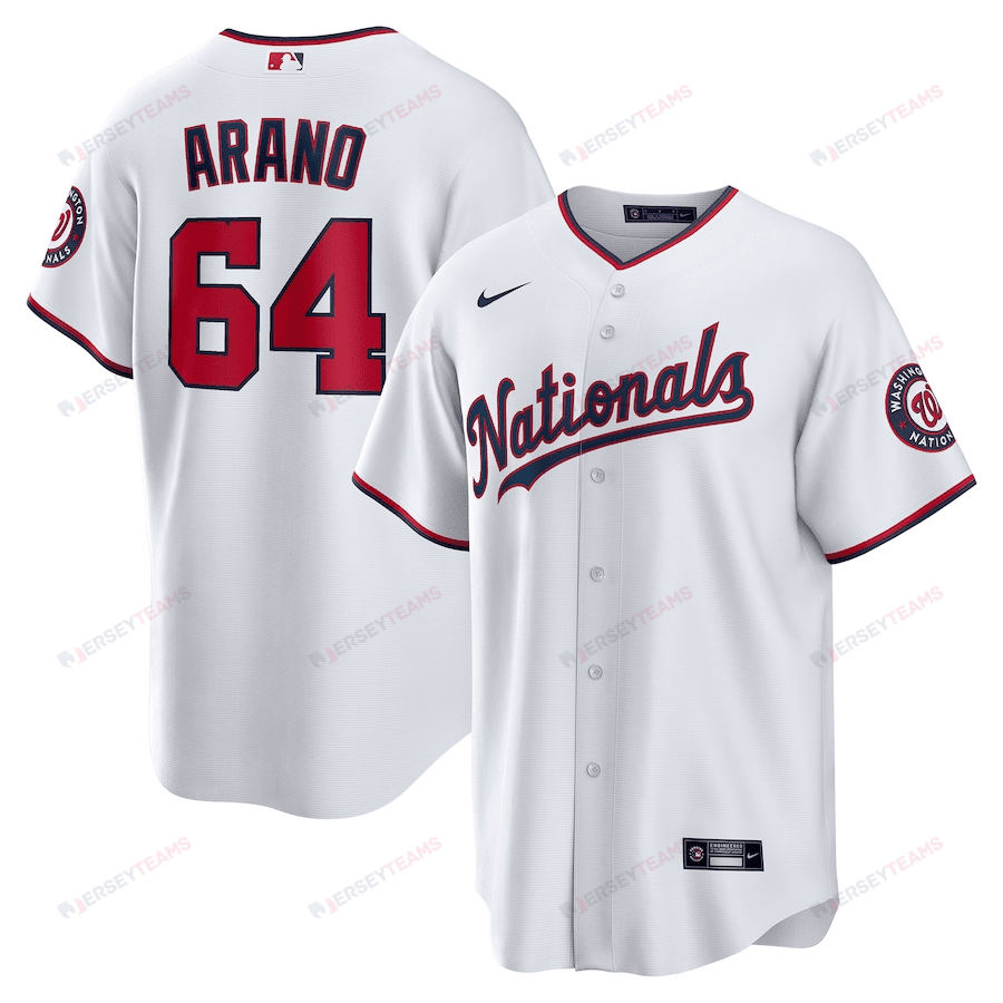 Víctor Arano 64 Washington Nationals Home Men Jersey - White