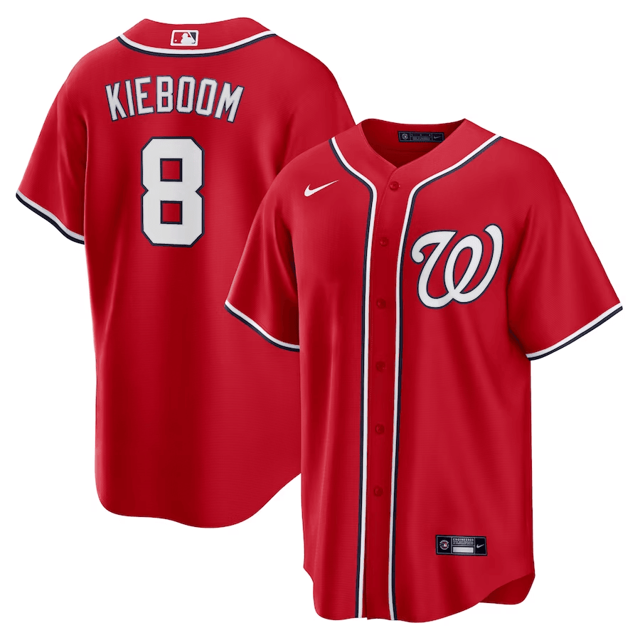 Carter Kieboom 8 Washington Nationals Alternate Men Jersey - Red