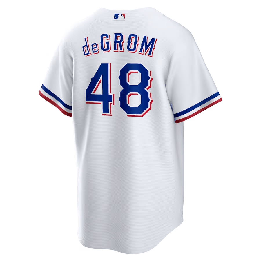 Jacob deGrom 48 Texas Rangers Home Men Jersey - White
