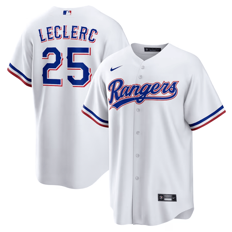 José Leclerc 25 Texas Rangers Home Men Jersey - White