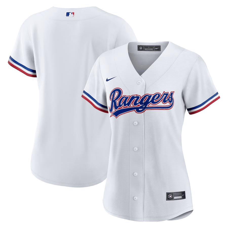 Texas Rangers Women Home Men Jersey - White