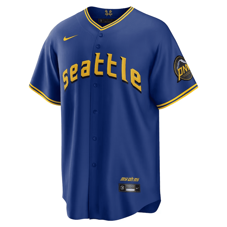 Seattle Mariners Custom 2023 City Connect Game Jersey - Royal