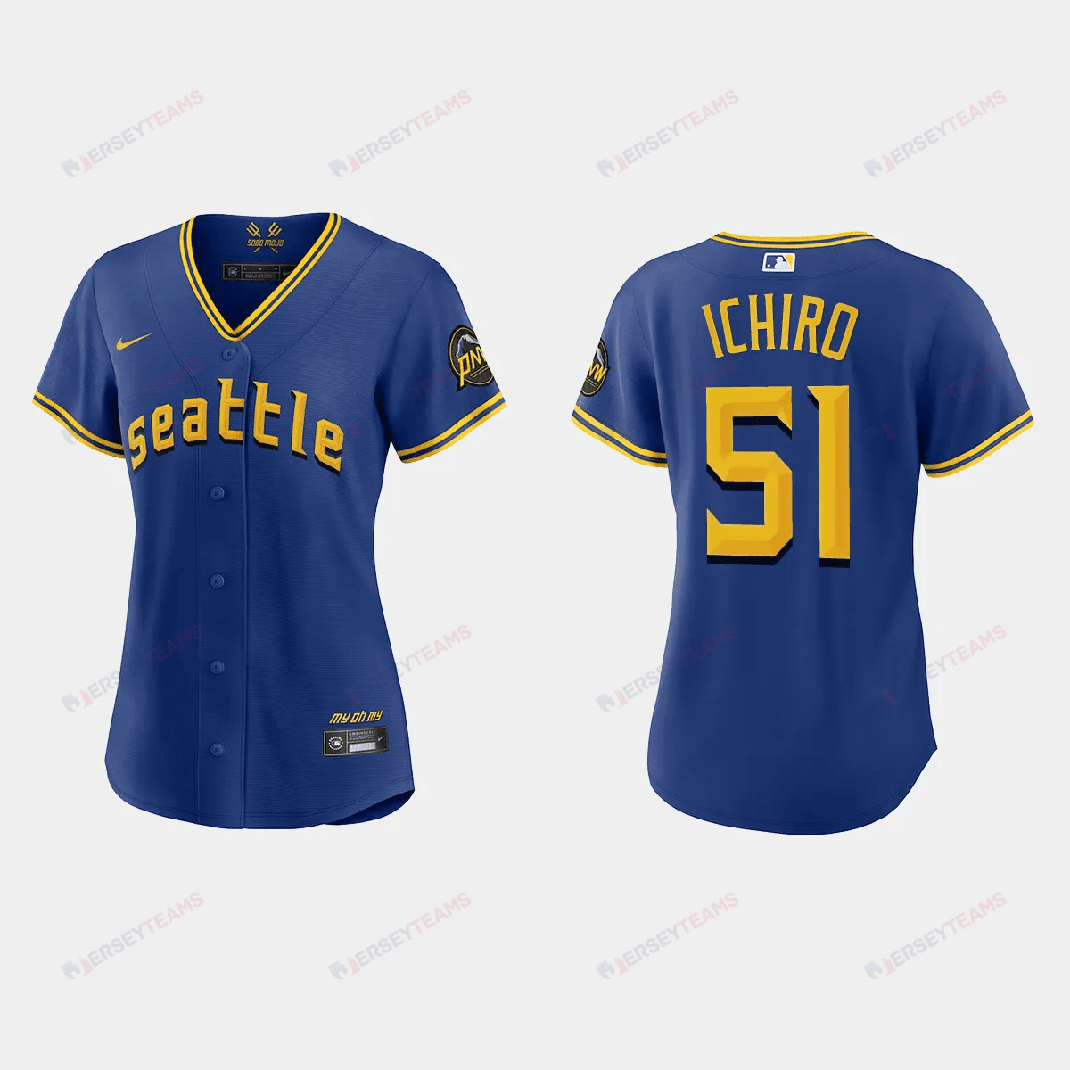 Ichiro Suzuki 51 Seattle Mariners 2023 City Connect Game Jersey - Women's Royal