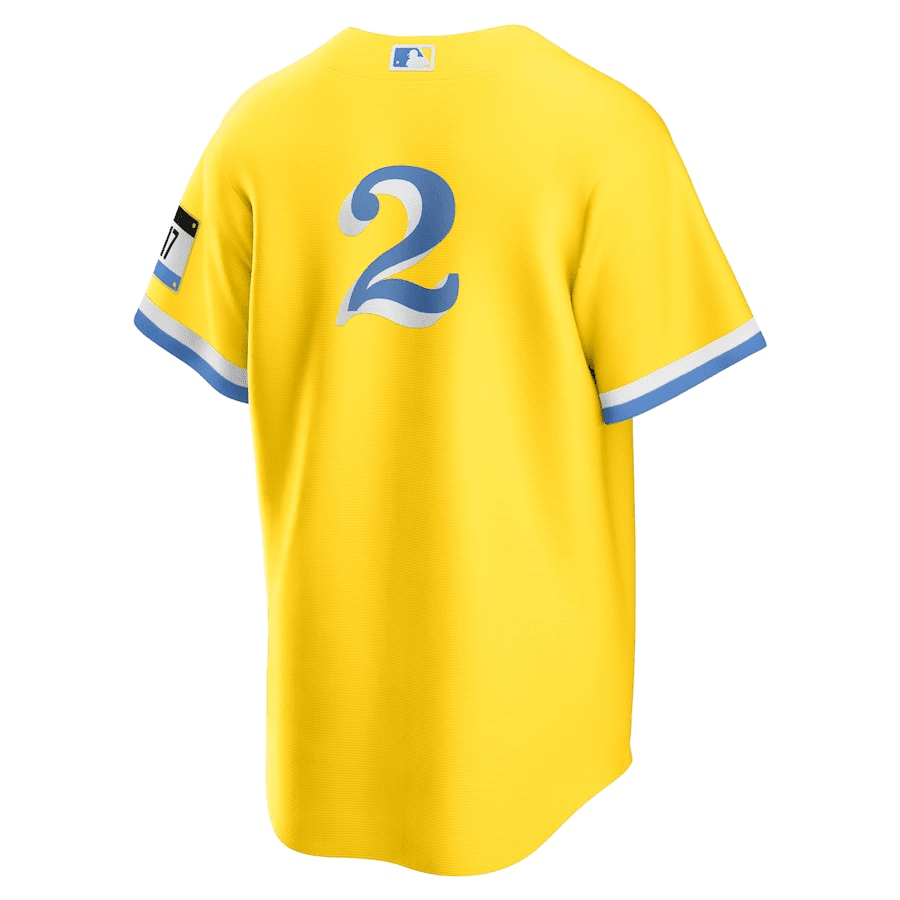 Xander Bogaerts 2 Boston Red Sox City Connect Jersey - Gold/Light Blue