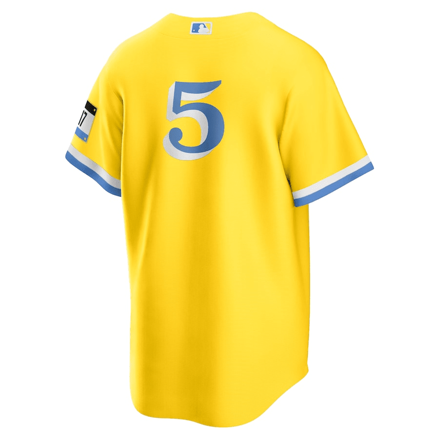 Enrique Hernandez 5 Boston Red Sox City Connect Jersey - Gold/Light Blue