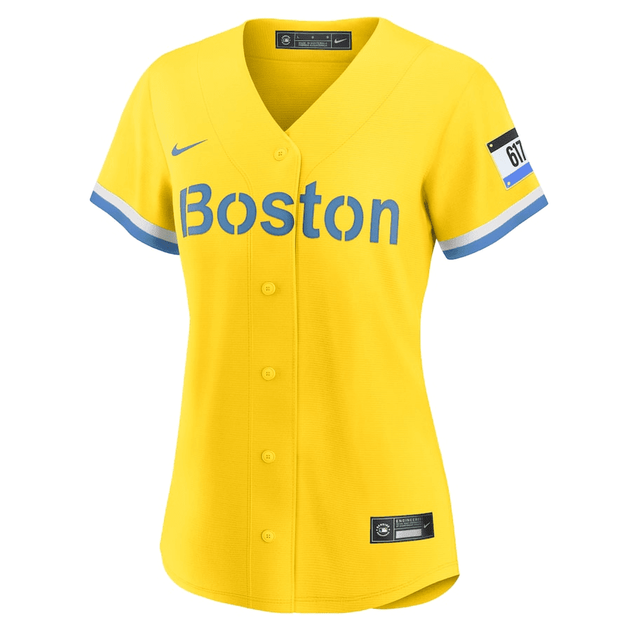 Rafael Devers 11 Boston Red Sox Women's City Connect Jersey - Gold