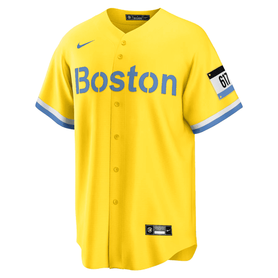 J.D. Martinez 28 Boston Red Sox City Connect Jersey - Gold/Light Blue