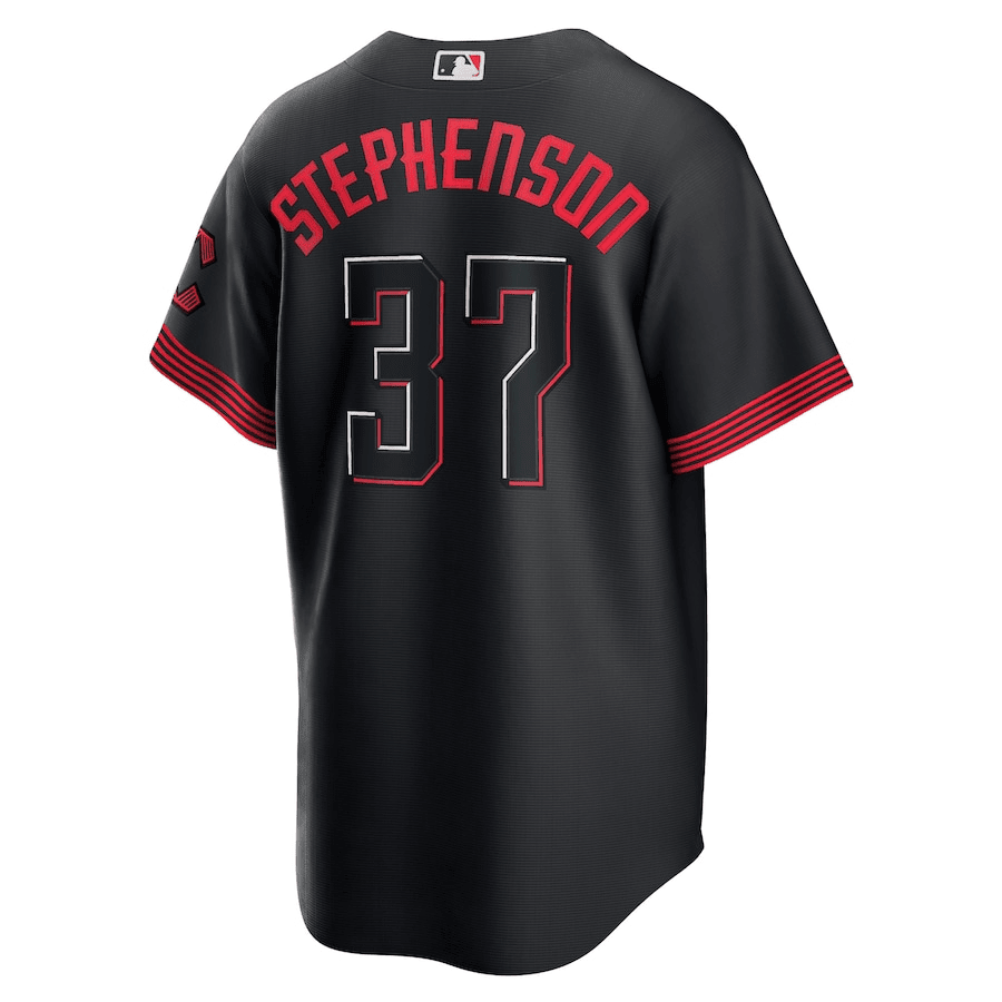 Tyler Stephenson 37 Cincinnati Reds 2023 City Connect Men Jersey - Black