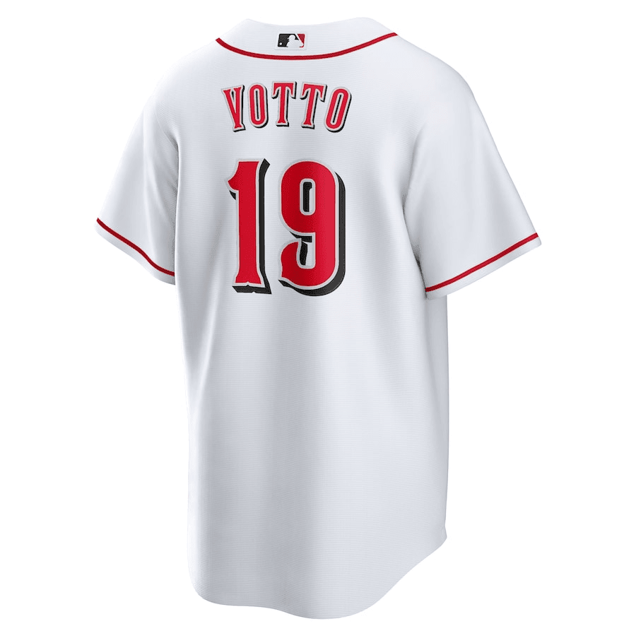 Joey Votto 19 Cincinnati Reds Home Men Jersey - White