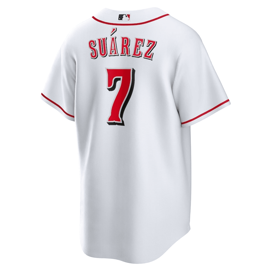 Eugenio Suarez 7 Cincinnati Reds Home Men Jersey - White