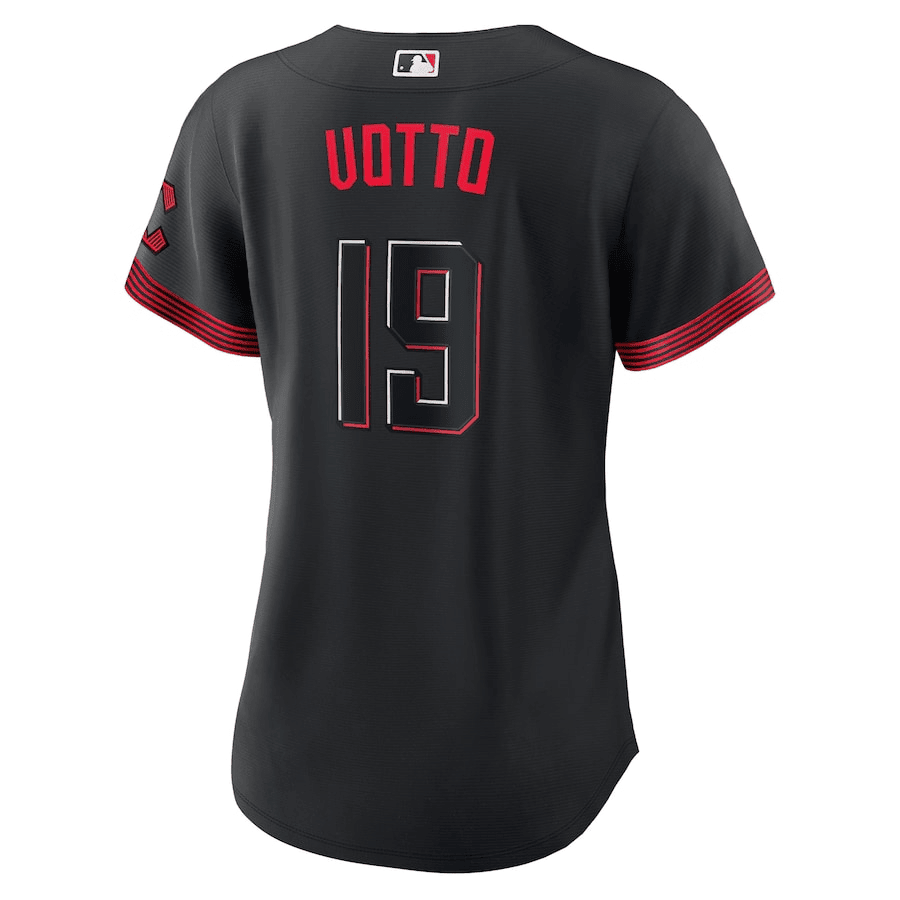 Joey Votto 19 Cincinnati Reds Women 2023 City Connect Jersey - Black