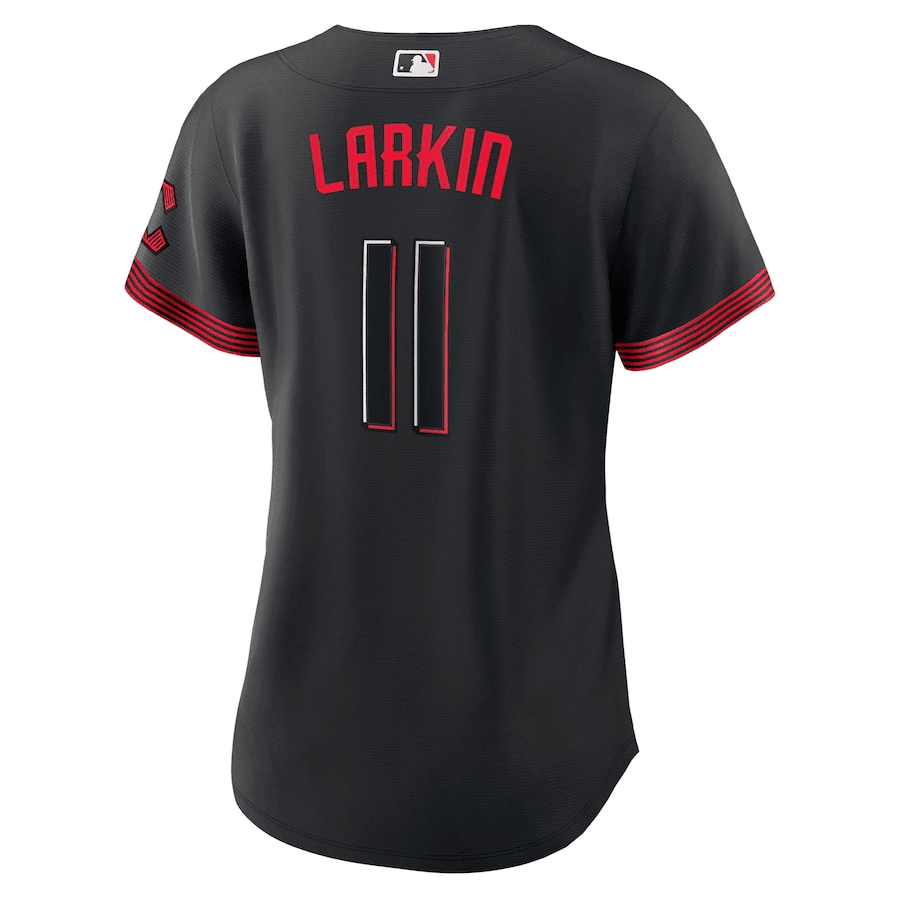 Barry Larkin 11 Cincinnati Reds Women 2023 City Connect Jersey - Black
