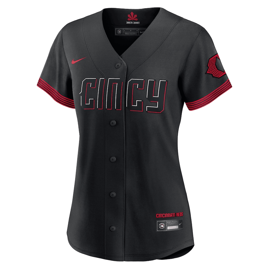 Barry Larkin 11 Cincinnati Reds Women 2023 City Connect Jersey - Black