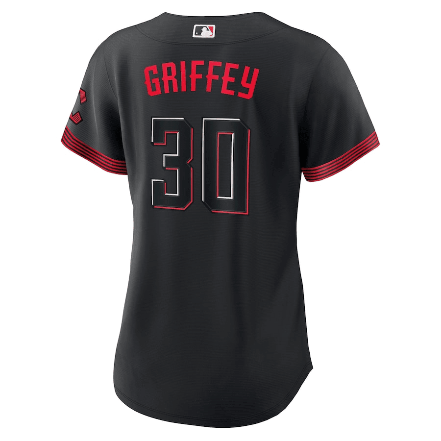 Ken Griffey Jr. 30 Cincinnati Reds Women 2023 City Connect Jersey - Black