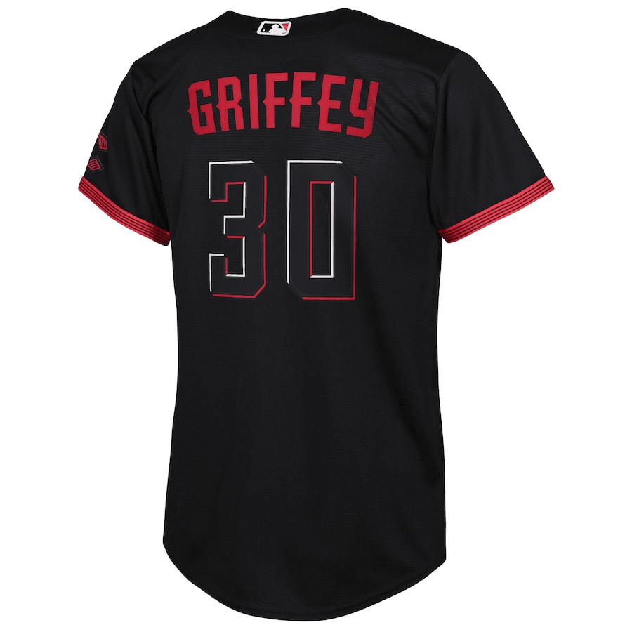 Ken Griffey Jr. 30 Cincinnati Reds Youth 2023 City Connect Jersey - Black