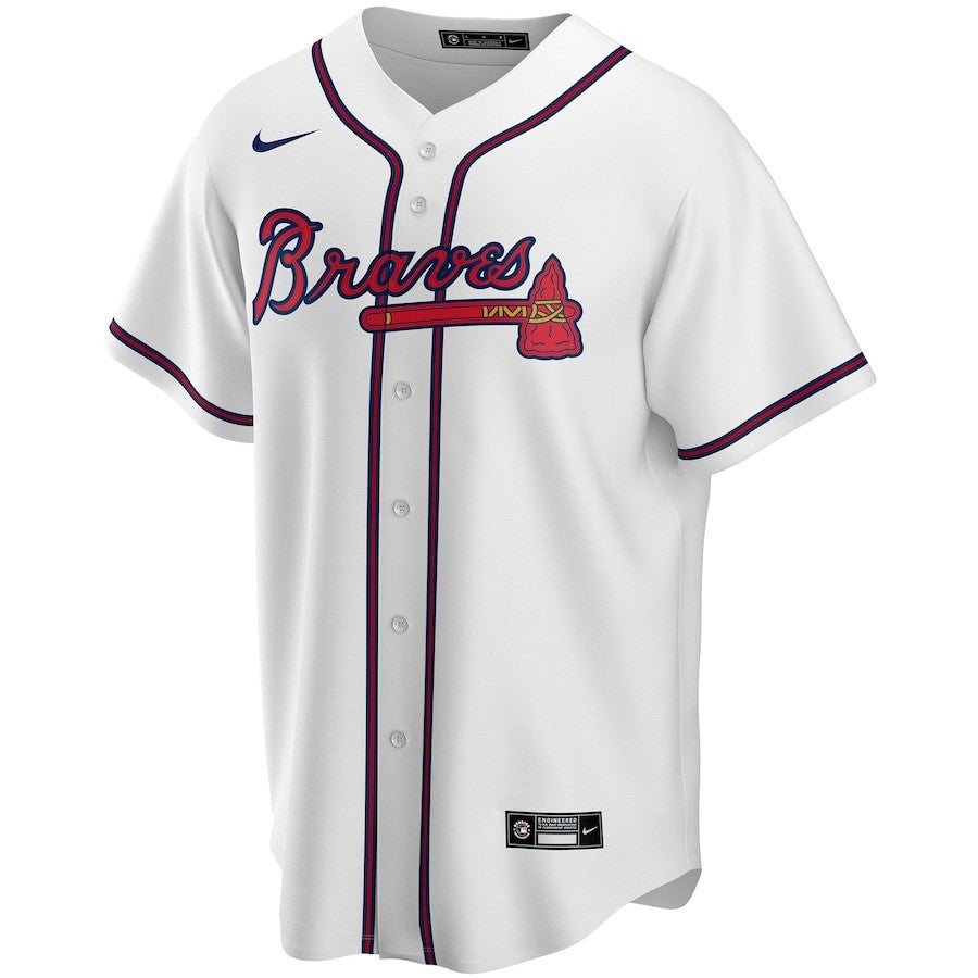 Atlanta Braves Home Custom Men Jersey - White