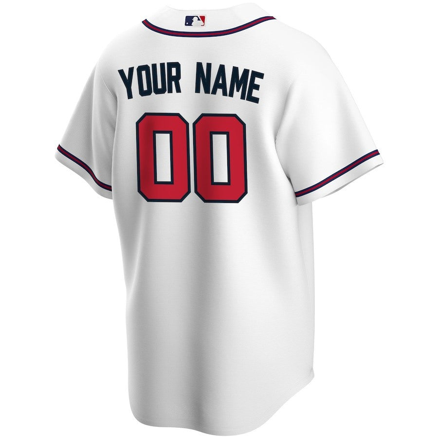 Atlanta Braves Home Custom Men Jersey - White