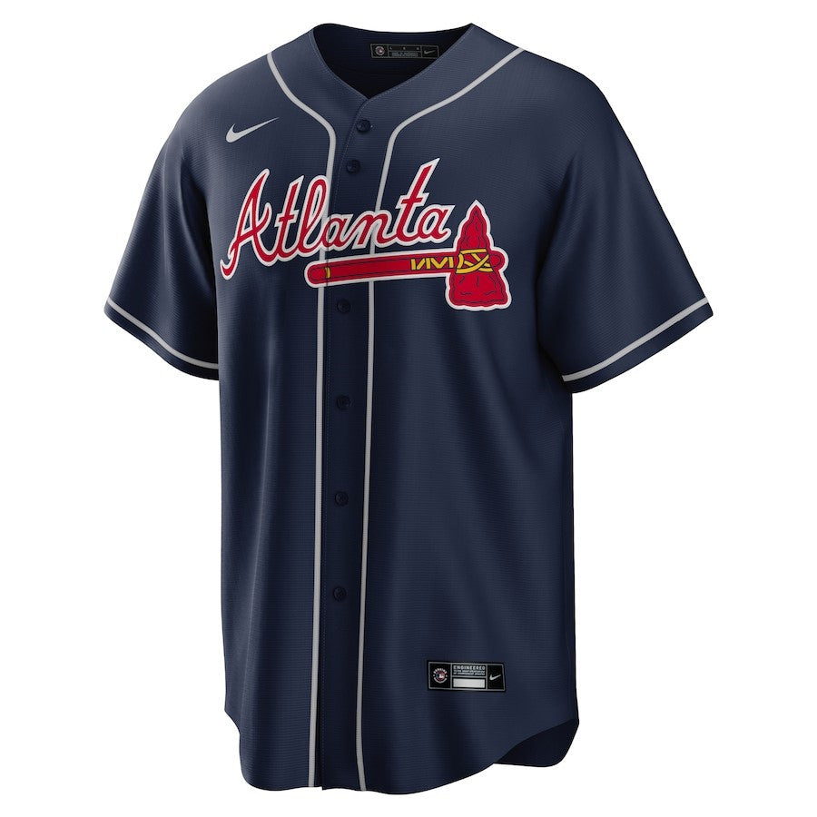Ronald Acuna Jr. 13 Atlanta Braves Alternate Player Name Jersey - Navy