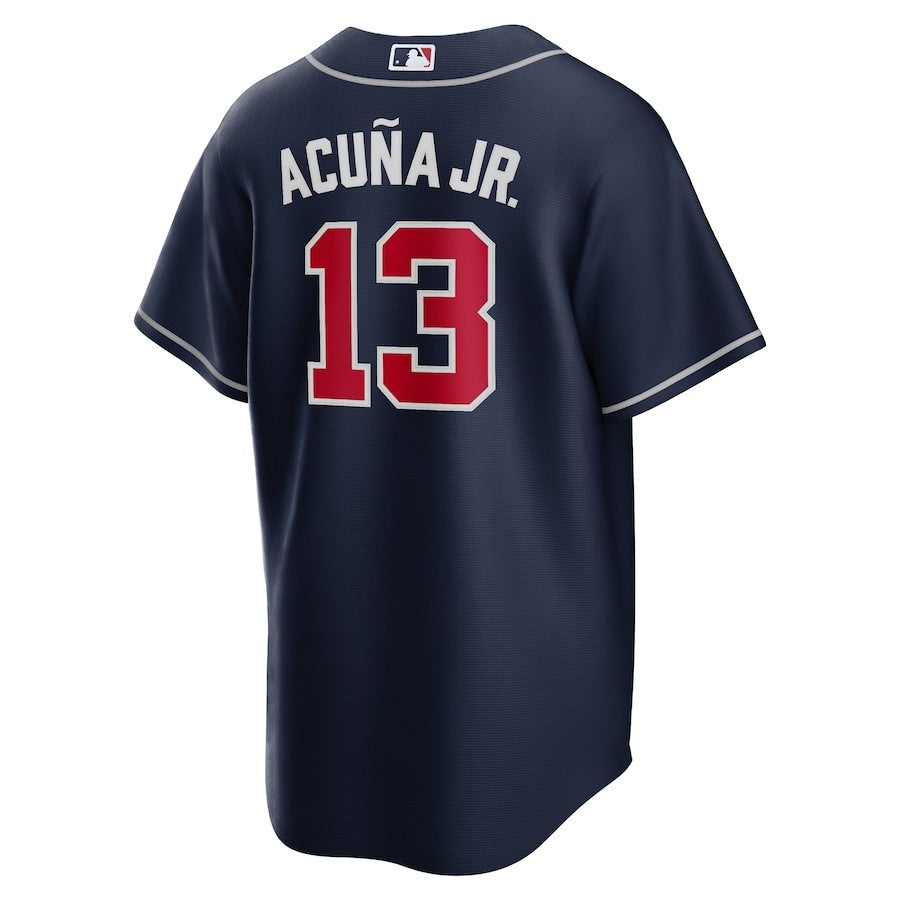 Ronald Acuna Jr. 13 Atlanta Braves Alternate Player Name Jersey - Navy