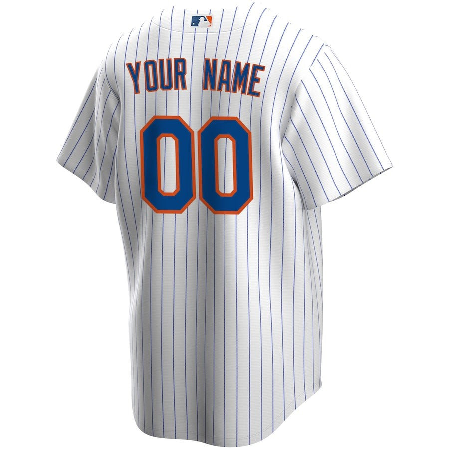 New York Mets Home Custom Men Jersey - White