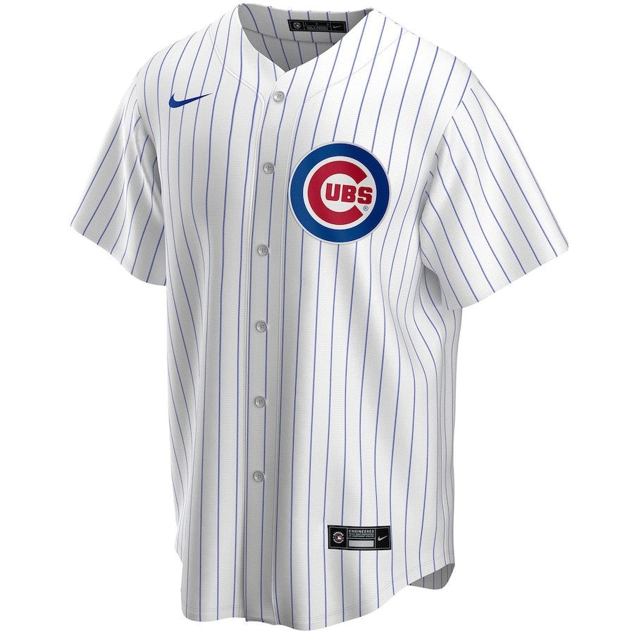 Chicago Cubs Home Custom Men Jersey - White