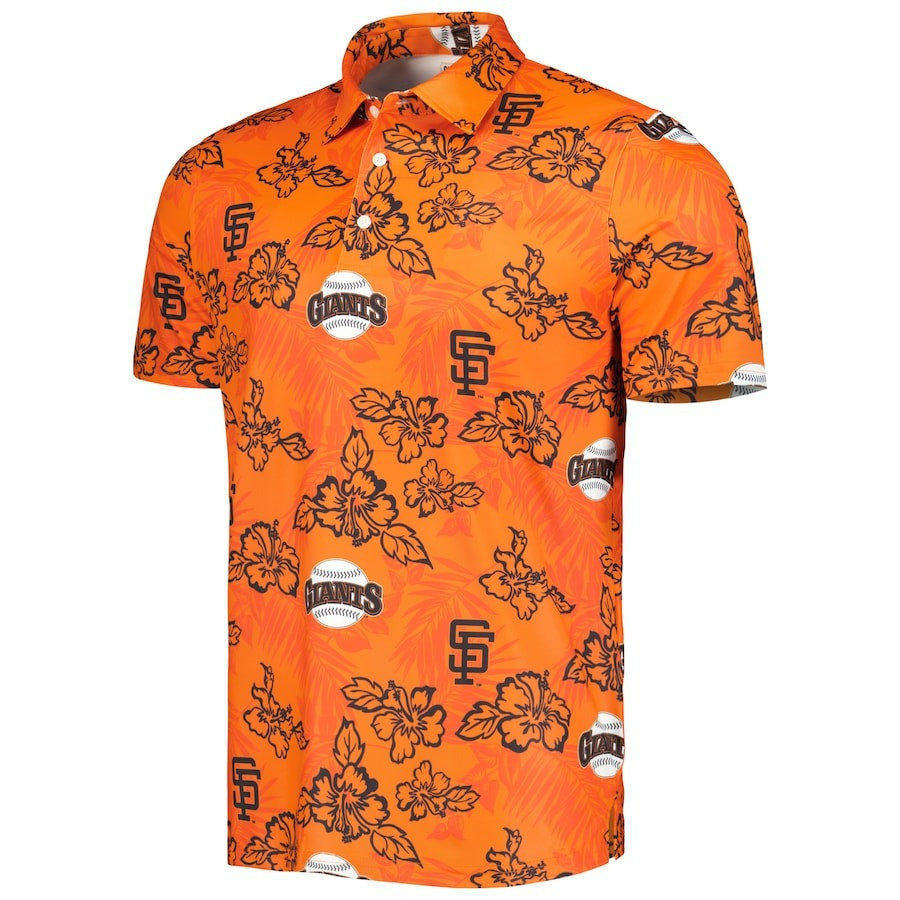 San Francisco Giants Reyn Spooner Cooperstown Collection Puamana Print Polo - Orange