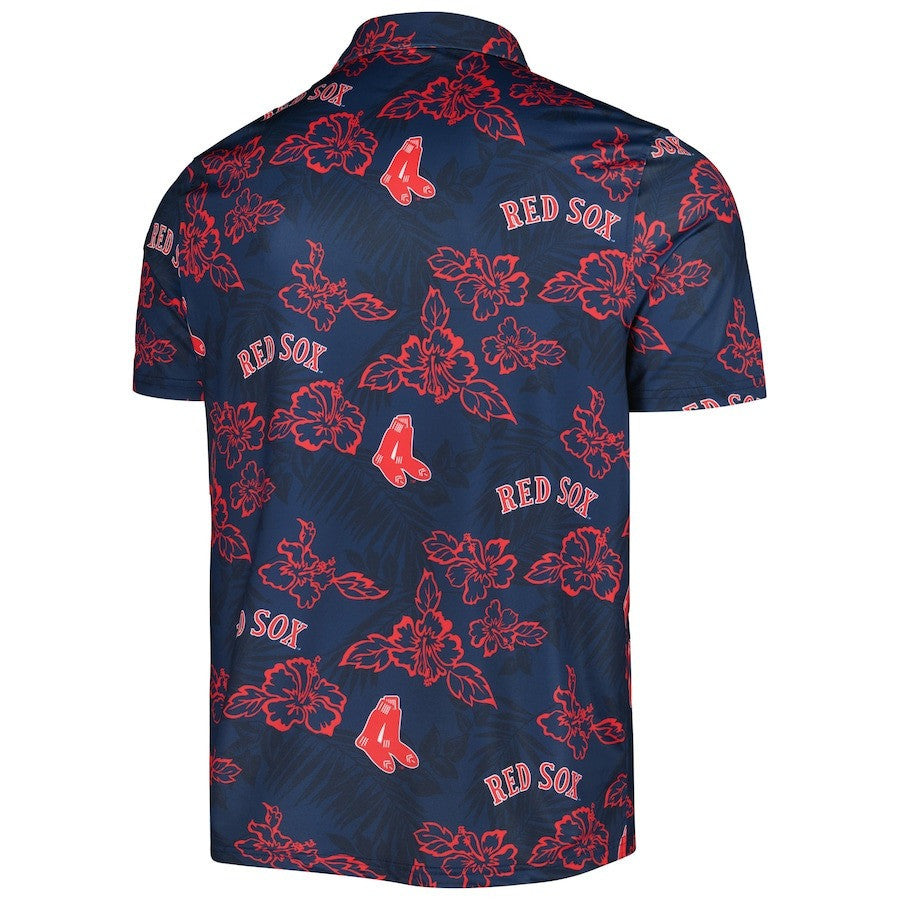 Boston Red Sox Reyn Spooner Cooperstown Collection Puamana Print Polo - Navy