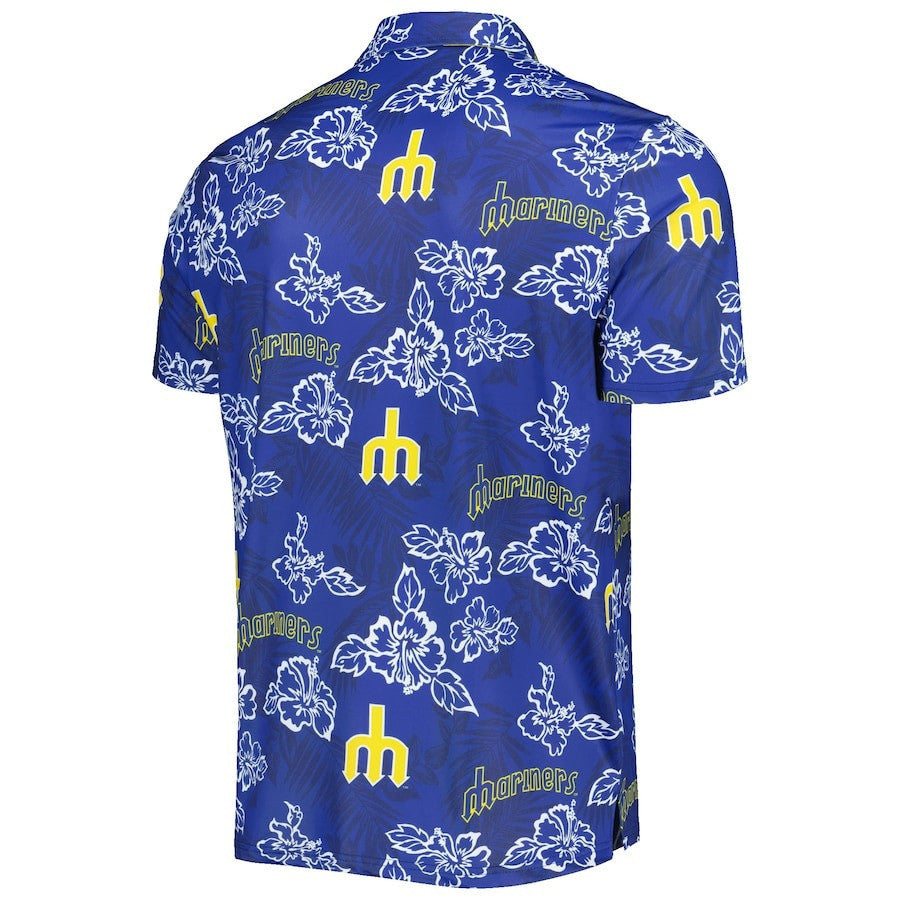 Seattle Mariners Reyn Spooner Cooperstown Collection Puamana Print Polo - Navy
