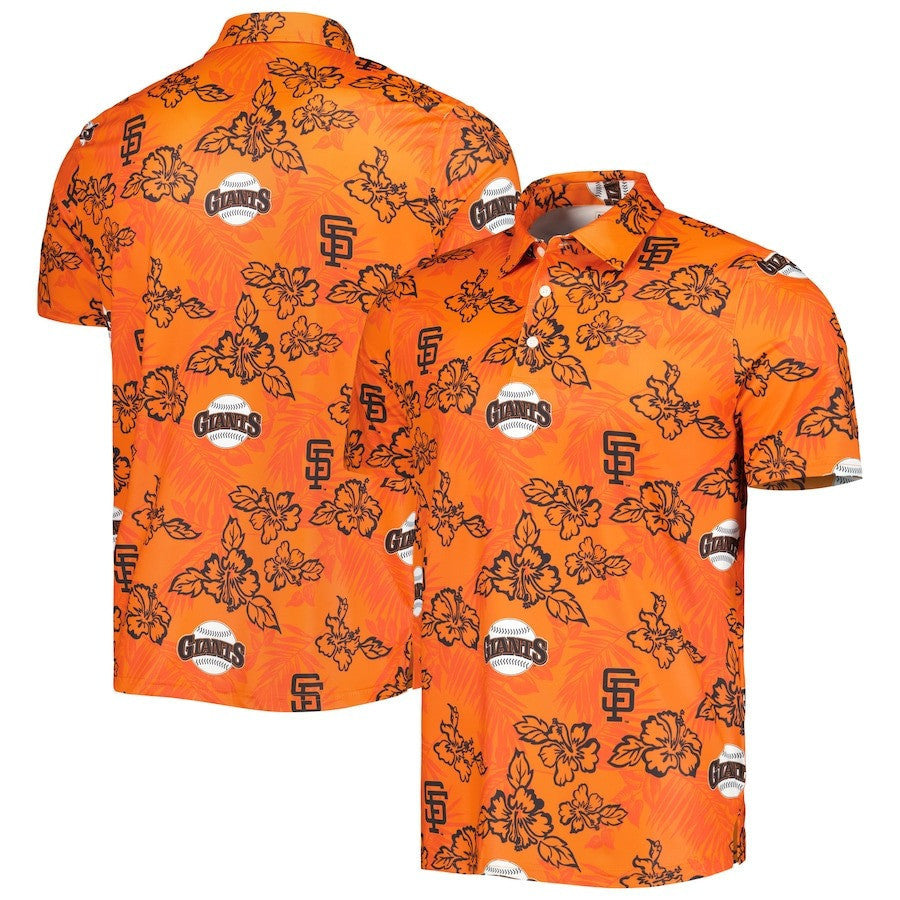San Francisco Giants Reyn Spooner Cooperstown Collection Puamana Print Polo - Orange